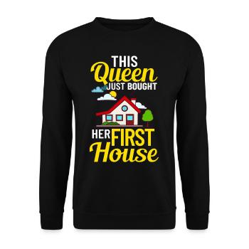 Home Home House Purchase Property - Unisex Sweatshirt - black - Front - Alina (178cm) & Michal (187cm)