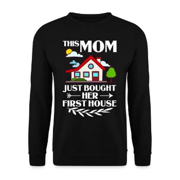 Home Home House Purchase Property - Unisex Sweatshirt - black - Front - Alina (178cm) & Michal (187cm)