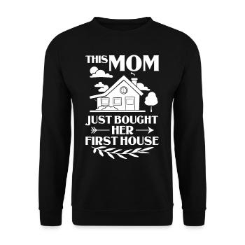 Home Home House Purchase Property - Unisex Sweatshirt - black - Front - Alina (178cm) & Michal (187cm)
