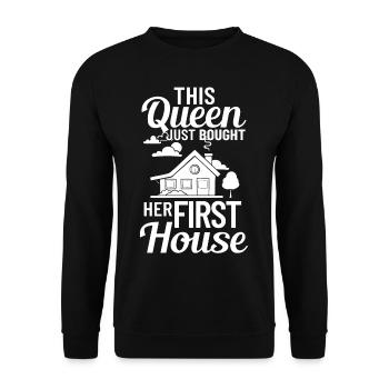 Home Home House Purchase Property - Unisex Sweatshirt - black - Front - Alina (178cm) & Michal (187cm)