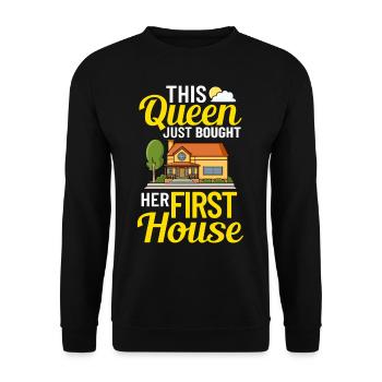 Home Home House Purchase Property - Unisex Sweatshirt - black - Front - Alina (178cm) & Michal (187cm)