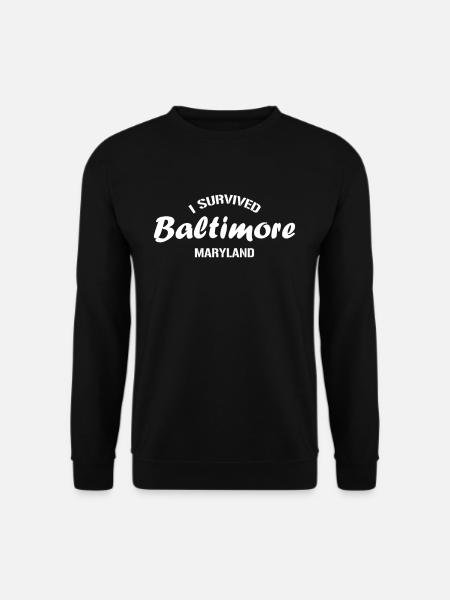 I survived Baltimore Maryland. - Unisex Sweatshirt - black