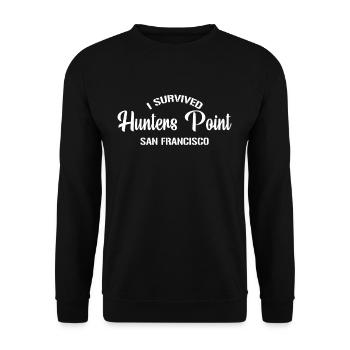 J’ai Hunters Point San Francisco, Californie - Sweat-shirt Unisexe - noir - Devant - Alina (178cm) & Michal (187cm)