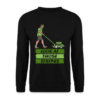 Regardez ces rayures Entretien de pelouse Citation pour jardin - Sweat-shirt Unisexe - noir - Devant - Alina (178cm) & Michal (187cm)