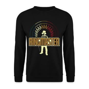 Ringmaster Circus Entertainer - Unisex Sweatshirt - black - Front - Alina (178cm) & Michal (187cm)