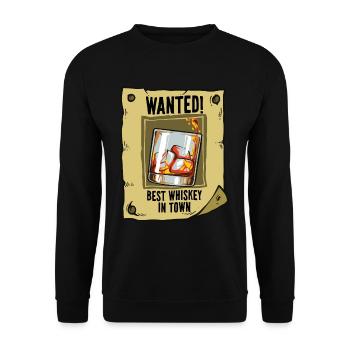 Gesuchtes Poster Bester Whiskey trinken - Unisex Pullover - Schwarz - Vorne - Alina (178cm) & Michal (187cm)