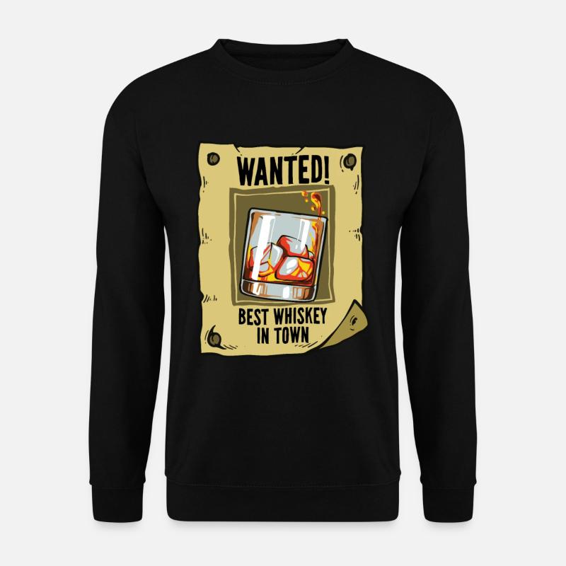 Gesuchtes Poster Bester Whiskey trinken - Unisex Pullover - Schwarz