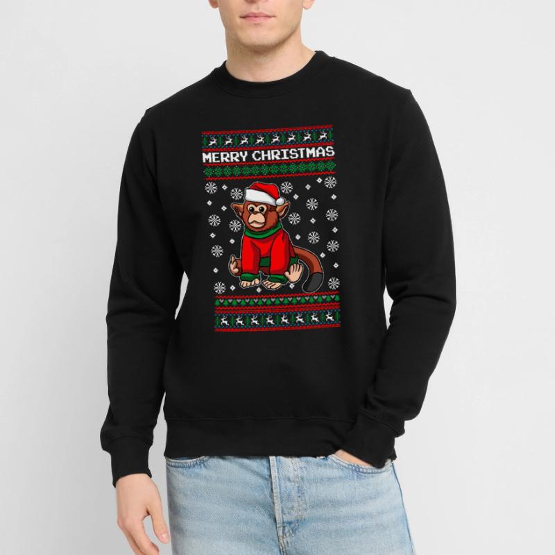 Singe avec pull Moche Noël Sweat-shirt Unisexe