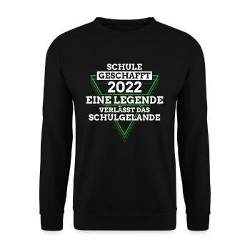 Schulabschluss Abitur Realschule Gesamtschule - Unisex Pullover - Schwarz - Vorne - Alina (178cm) & Michal (187cm)