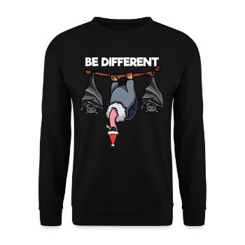 Be Different Vulture Bird Bat - Unisex Sweatshirt - black - Front - Alina (178cm) & Michal (187cm)