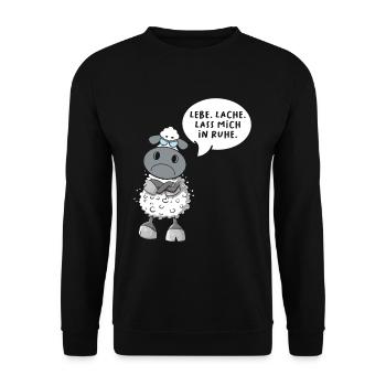 Lebe Lache Lass Mich In Ruhe - Unisex Pullover - Schwarz - Vorne - Alina (178cm) & Michal (187cm)