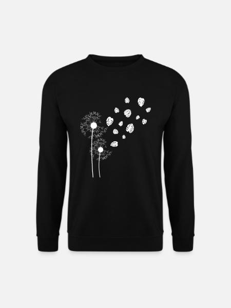 Löwenzahn Monstera - Unisex Pullover - Schwarz