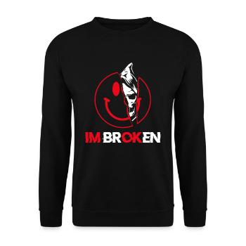 I'm Ok I'm Broken - Unisex Sweatshirt - black - Front - Alina (178cm) & Michal (187cm)
