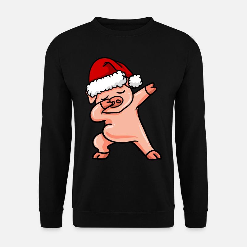 Dabbing Pig Noël - Sweat-shirt Unisexe - noir