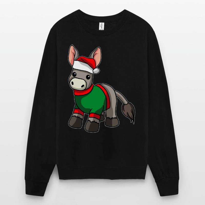 Âne avec pull de Noël Sweat-shirt Unisexe