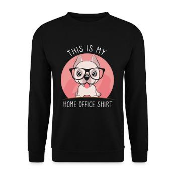 This is my home office dog - Unisex Sweatshirt - black - Front - Alina (178cm) & Michal (187cm)
