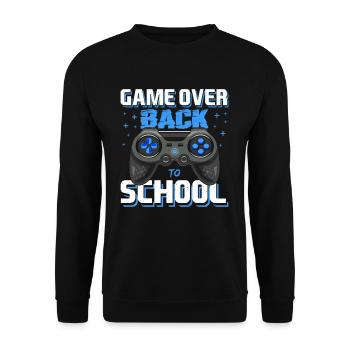 Start of School Game Over Gaming First day of school - Unisex Sweatshirt - black - Front - Alina (178cm) & Michal (187cm)