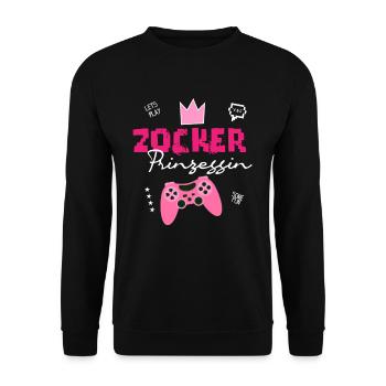 Gamer Girl Gamer Princess Gamer Girl - Unisex Sweatshirt - black - Front - Alina (178cm) & Michal (187cm)