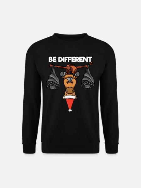 Be Different Pony Fledermaus Weihnachtsmann - Unisex Pullover - Schwarz