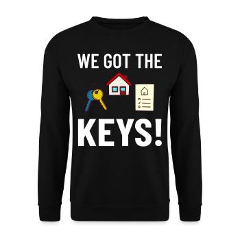 Home Home House Purchase Property - Unisex Sweatshirt - black - Front - Alina (178cm) & Michal (187cm)