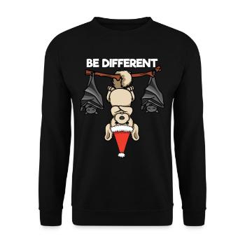 Soyez différent Chauve-souris Labrador Père Noël - Sweat-shirt Unisexe - noir - Devant - Alina (178cm) & Michal (187cm)