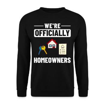 Home Home House Purchase Property - Unisex Sweatshirt - black - Front - Alina (178cm) & Michal (187cm)