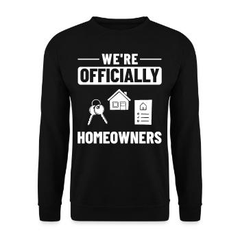 Home Home House Purchase Property - Unisex Sweatshirt - black - Front - Alina (178cm) & Michal (187cm)