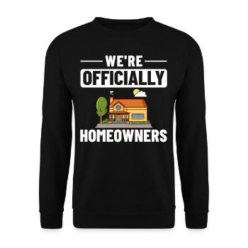 Home Home House Purchase Property - Unisex Sweatshirt - black - Front - Alina (178cm) & Michal (187cm)