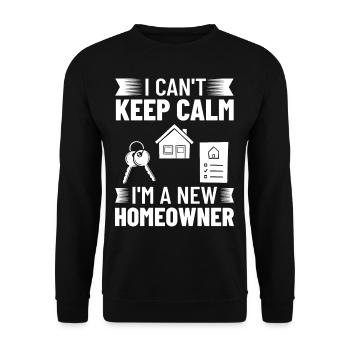 Home Home House Purchase Property - Unisex Sweatshirt - black - Front - Alina (178cm) & Michal (187cm)