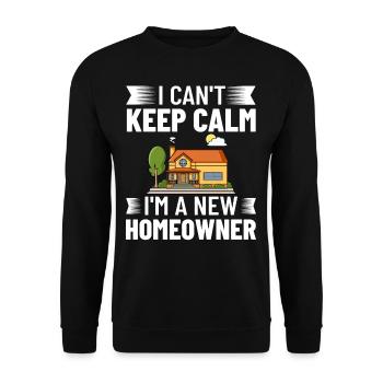 Home Home House Purchase Property - Unisex Sweatshirt - black - Front - Alina (178cm) & Michal (187cm)