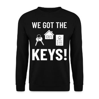 Home Home House Purchase Property - Unisex Sweatshirt - black - Front - Alina (178cm) & Michal (187cm)