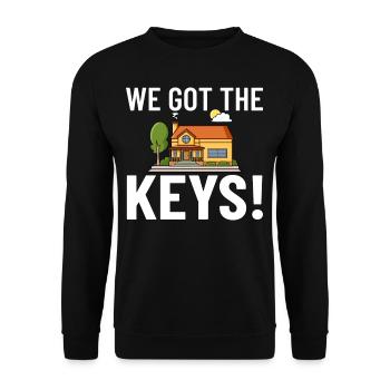 Home Home House Purchase Property - Unisex Sweatshirt - black - Front - Alina (178cm) & Michal (187cm)