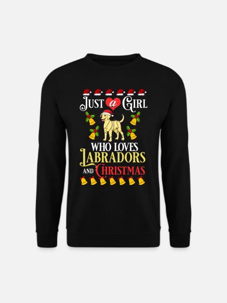 Labrador Retriever Hund Welpe Besitzer Weihnachten - Unisex Pullover - Schwarz