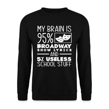 Theatergoers Sayings Hobby Musical Lovers - Unisex Sweatshirt - black - Front - Alina (178cm) & Michal (187cm)
