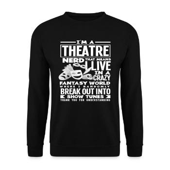 Nerd de théâtre - Sweat-shirt Unisexe - noir - Devant - Alina (178cm) & Michal (187cm)