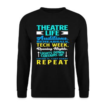 Theater Actor Life - Unisex Sweatshirt - black - Front - Alina (178cm) & Michal (187cm)