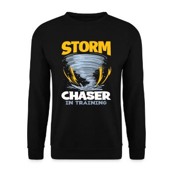 Storm Chaser Tornado Tornado Storms Gift - Unisex Sweatshirt - black - Front - Alina (178cm) & Michal (187cm)