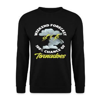 Storm Chaser Weekend Storm Chase - Unisex Sweatshirt - black - Front - Alina (178cm) & Michal (187cm)