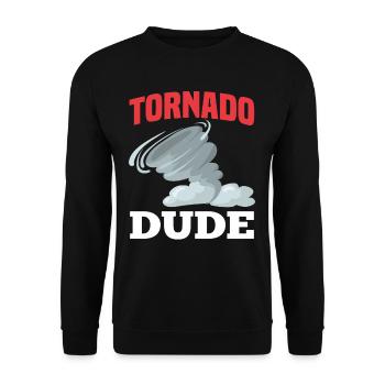 Tornado type storm chaser - Unisex Sweatshirt - black - Front - Alina (178cm) & Michal (187cm)