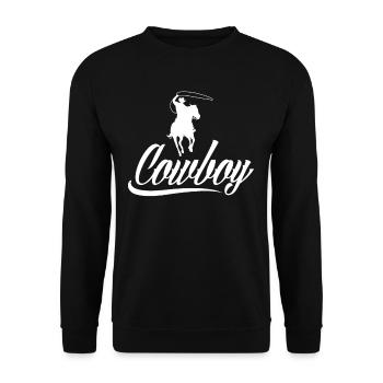 Cowboy Horse Riding Western Western Lasso Sport - Unisex Sweatshirt - black - Front - Alina (178cm) & Michal (187cm)