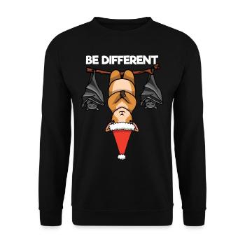 Be Different Goat Bat Santa Claus - Unisex Sweatshirt - black - Front - Alina (178cm) & Michal (187cm)