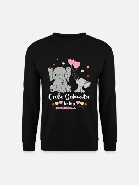 Große Schwester Loading Elefant - Unisex Pullover - Schwarz