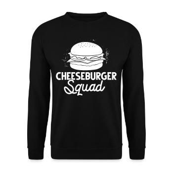 Cheeseburger Cheese Sandwich Hamburger - Unisex Sweatshirt - black - Front - Alina (178cm) & Michal (187cm)