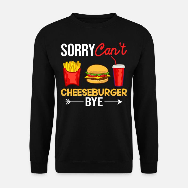 Cheeseburger Cheese Sandwich Hamburger - Sweat-shirt Unisexe - noir