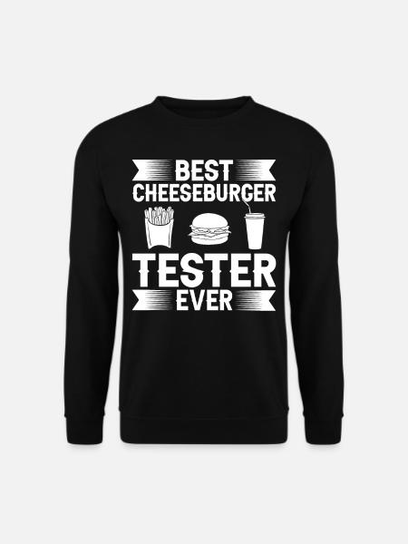Cheeseburger Cheese Sandwich Hamburger - Unisex Sweatshirt - black