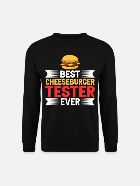 Cheeseburger Cheese Sandwich Hamburger - Unisex Sweatshirt - black
