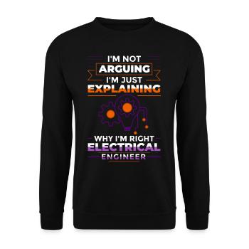 Electrical Engineering Engineer Research Development - Unisex Sweatshirt - black - Front - Alina (178cm) & Michal (187cm)