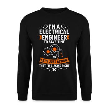 Electrical Engineering Engineer Research Development - Unisex Sweatshirt - black - Front - Alina (178cm) & Michal (187cm)