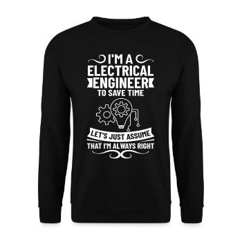 Electrical Engineering Engineer Research Development - Unisex Sweatshirt - black - Front - Alina (178cm) & Michal (187cm)