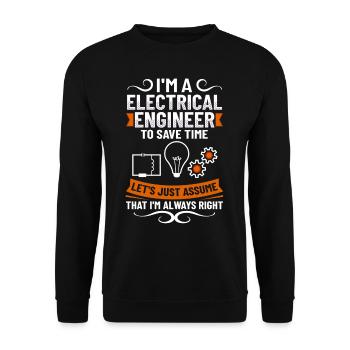 Electrical Engineering Engineer Research Development - Unisex Sweatshirt - black - Front - Alina (178cm) & Michal (187cm)